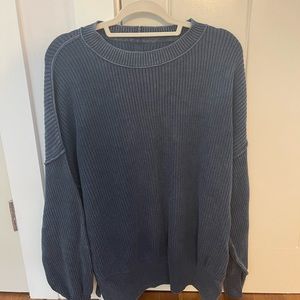 Navy Blue Knitted Aerie Oversized Sweater Size XS